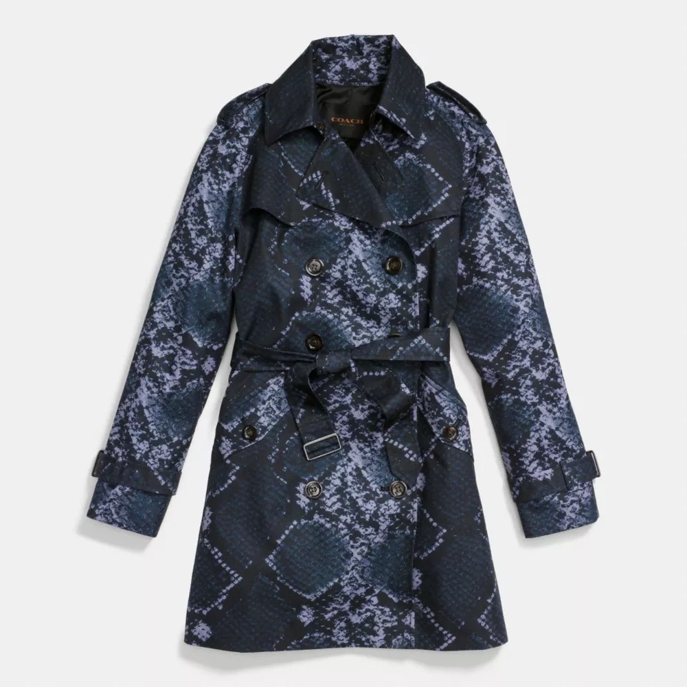 COACH | Python Blocked Print Trench Coat